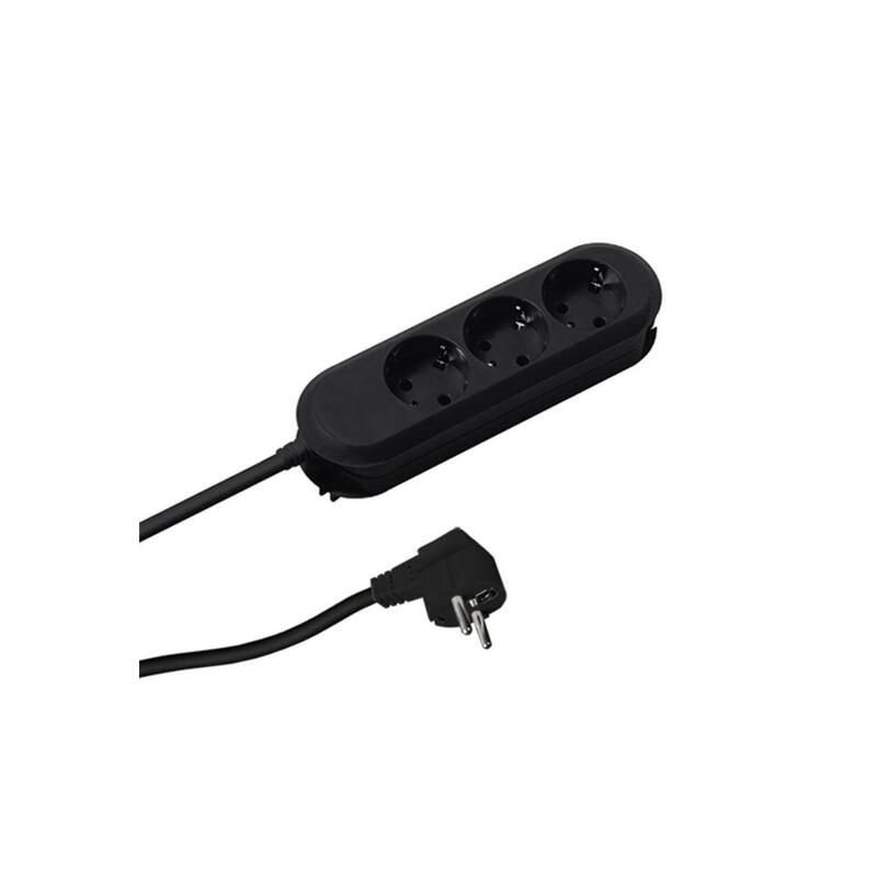 Bachmann Regleta Smart 3 Tomas, Negro 3,0m, Sin Interruptor