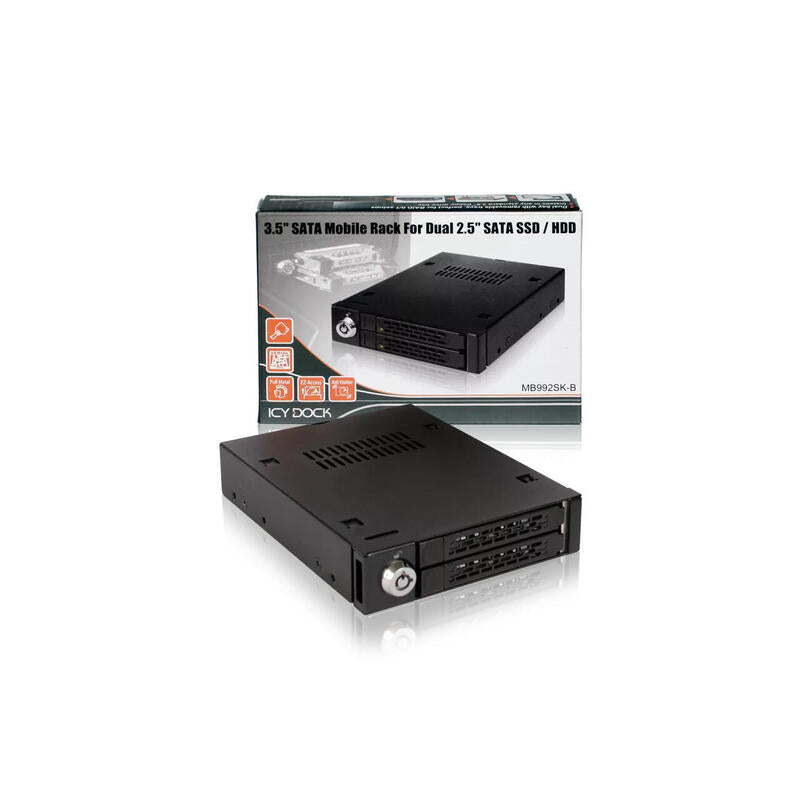 Backplane Icydock 2x6,3cm Satai-Iii In 1x3,5" Hdd/Ssd Sw