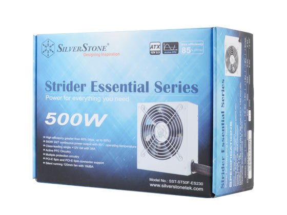 EAN 4710007220221 - Silverstone ST50F-ES230 unidad de fuente de alimentación 500 W 24-pin ATX Aluminio imagen 4