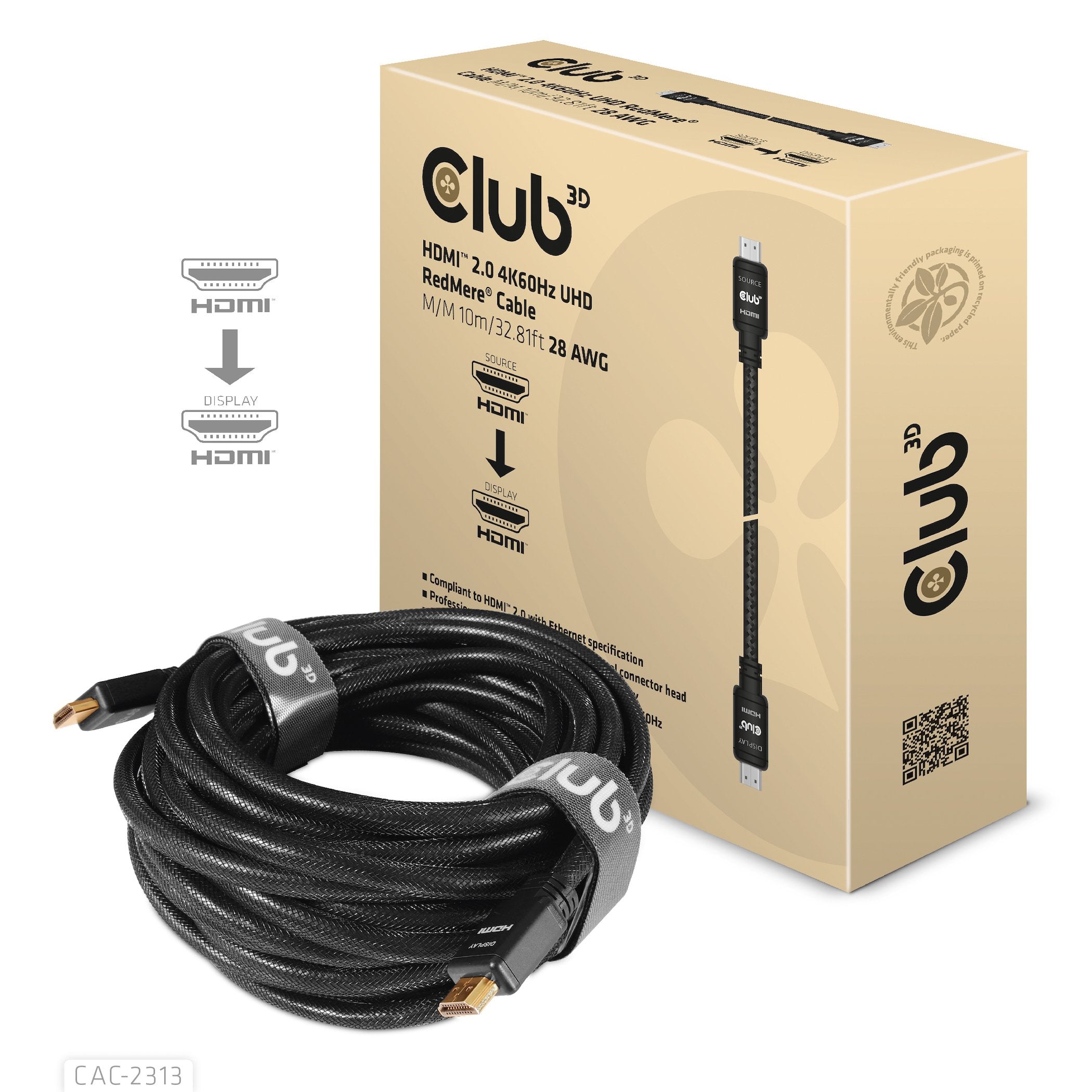 EAN 0841615101122 - CLUB3D CAC-2313 cable HDMI 10 m HDMI tipo A (Estándar) Negro imagen 1