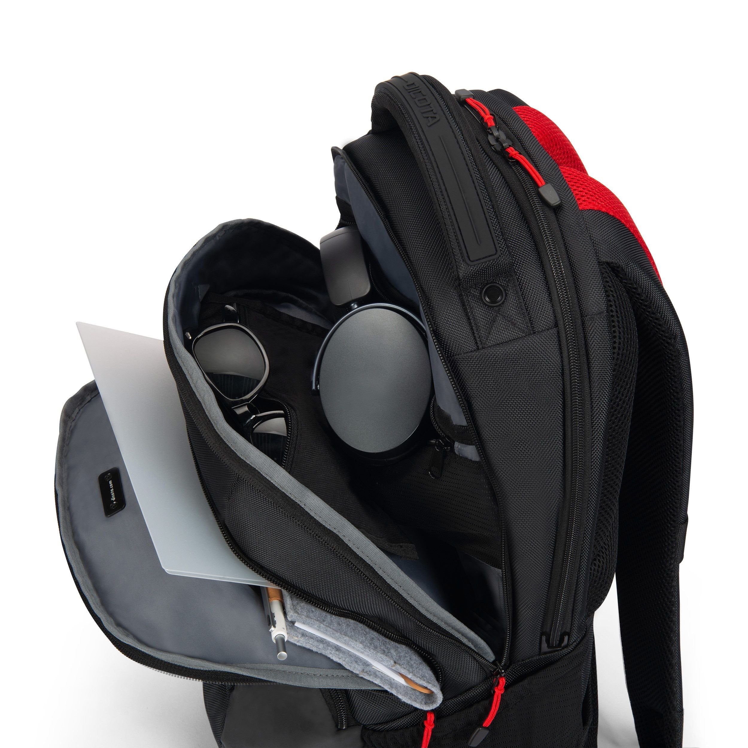 EAN 7640239422179 - DICOTA D32119-RPET mochila Mochila informal Negro, Rojo Poliéster, Tereftalato de polietileno reciclado ( imagen 7