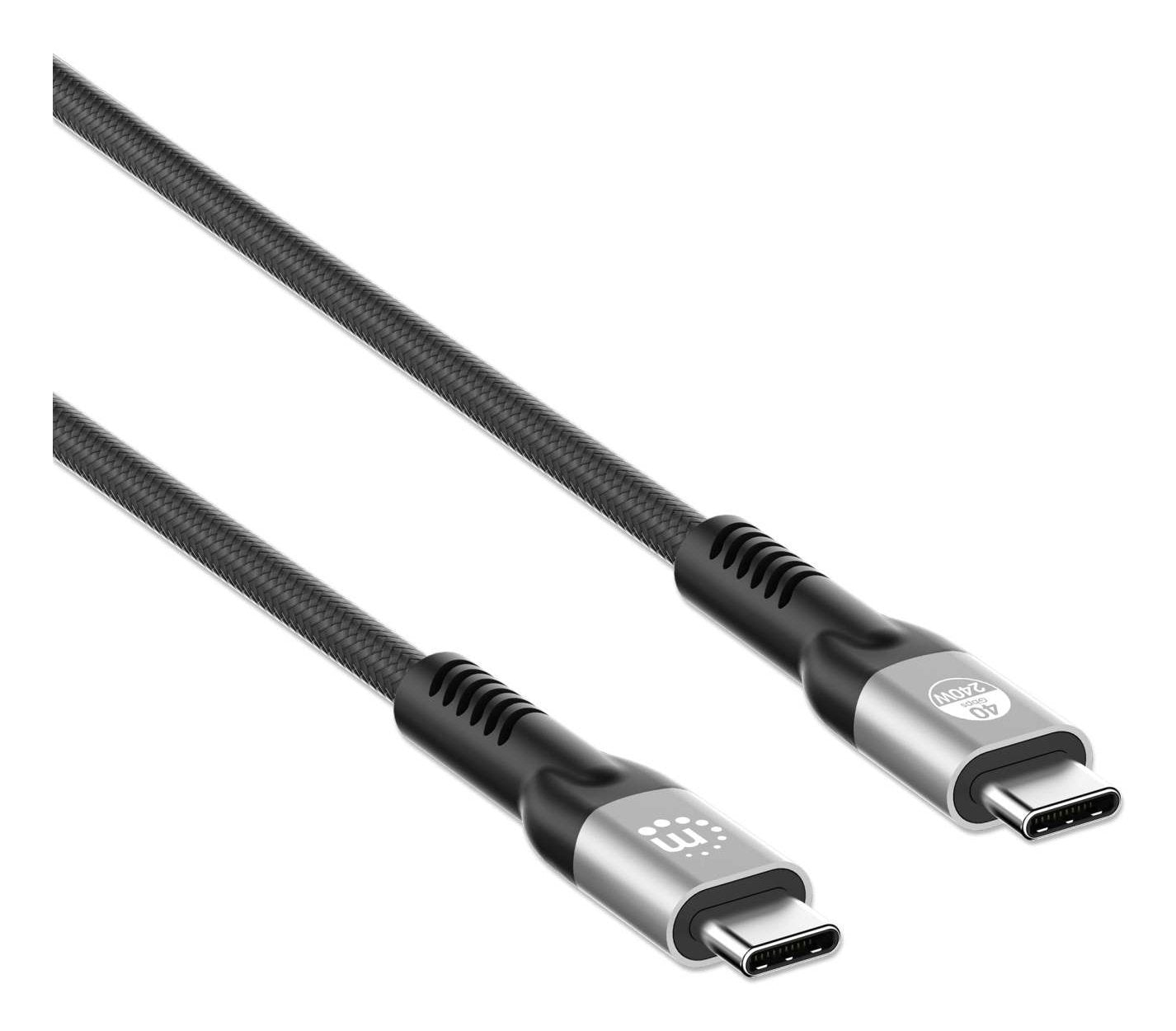 Cable Manhattan 356381 Usb4 Gen 3x2 2 M Usb C Negro