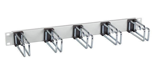 Panel De Gestión De Cables Efb De 19" Y 1u, 5 X 75 Mm De Doble Cara, Panel Frontal Ral7035