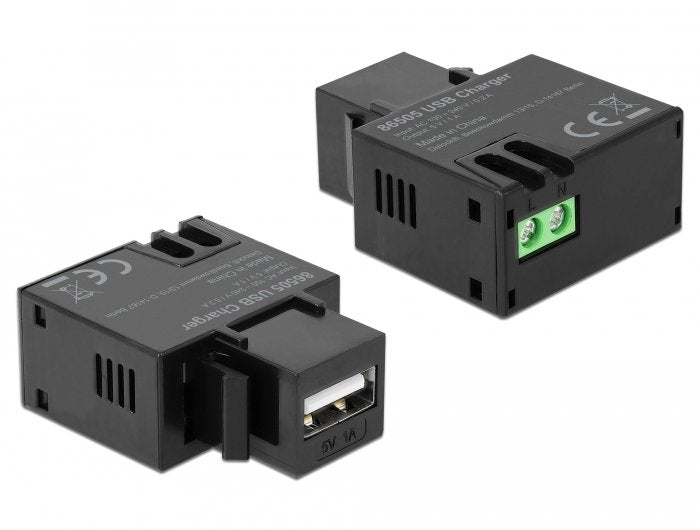 Keystone Modul Mit Usb Typ-A Ladebuchse 5 W Schwarz