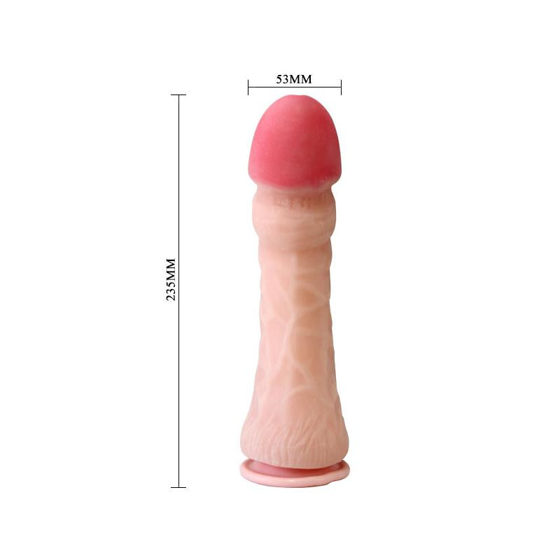 Dildo Baile Con Ventosa Color Natural 23.5 Cm