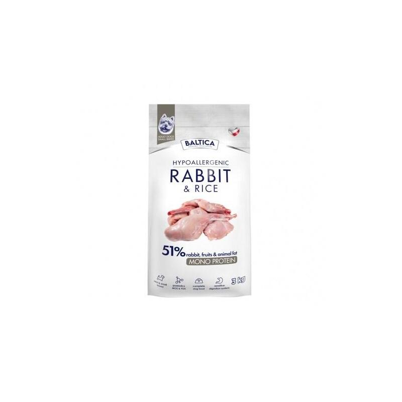 Baltica Nutraceutic Hypoallergenic S Rabbit With Rice - Alimento Seco Para Perros - 3kg