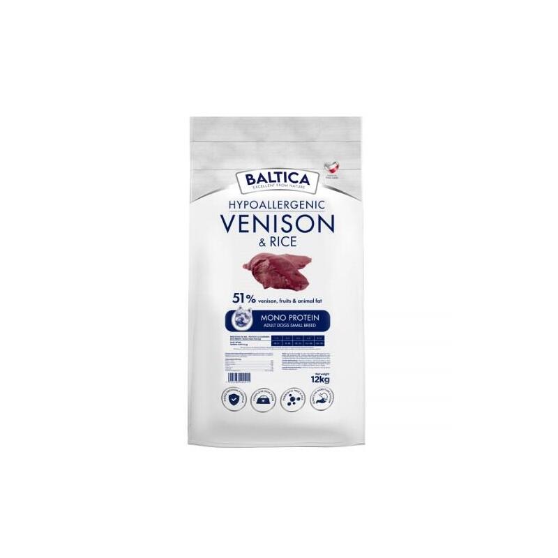 Baltica Nutraceutic Hypoallergenic Venison & Rice Xs / S 12kg