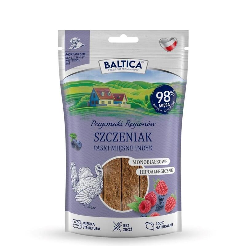 Baltica Przysmaki Regionów Tiras De Carne Pavo Premio Para Perros 90 G