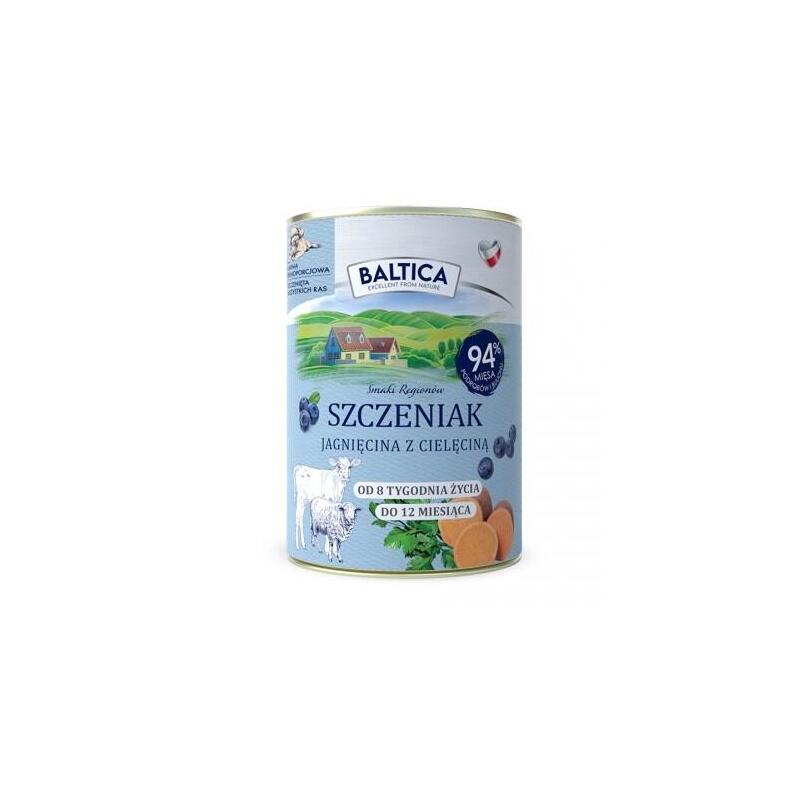 Baltica Smaki Regionów Puppy Cordero Con Ternera - Comida Húmeda Para Perros - 400 G
