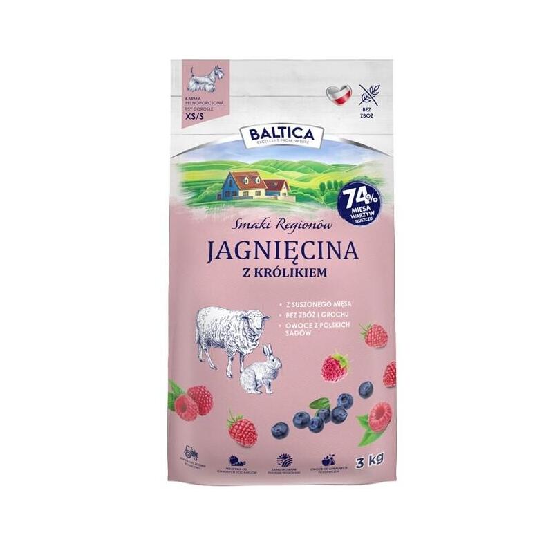 Baltica Smaki Regionów Razas Pequeñas Cordero Con Conejo - Alimento Seco Para Perros - 3 Kg