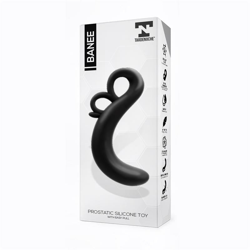 Banee Estimulador Prostático De Fácil Extracción Silicona Negro