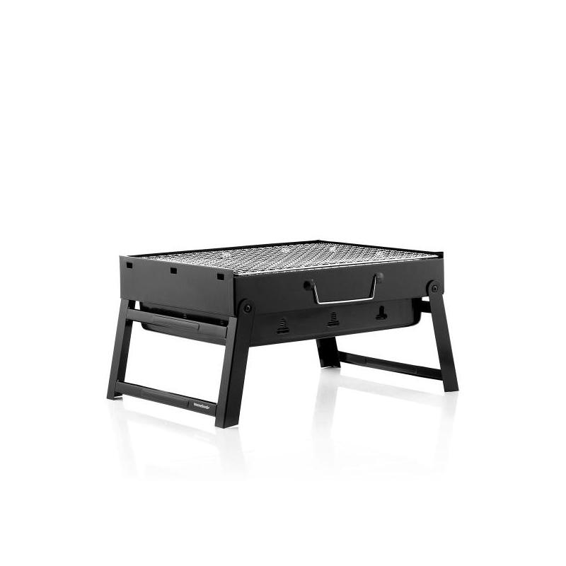 Barbacoa Innovagoods Bearbq Portatil De Sobremesa - Hierro - Plegable - Capacidad Hasta 1.5kg De Carbon - Parrilla