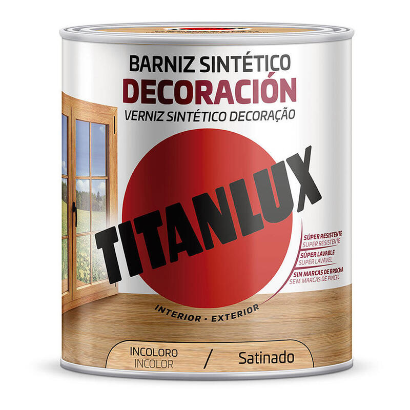 Barniz Sintético Decoración Satinado Incoloro4l Titanlux M11100004