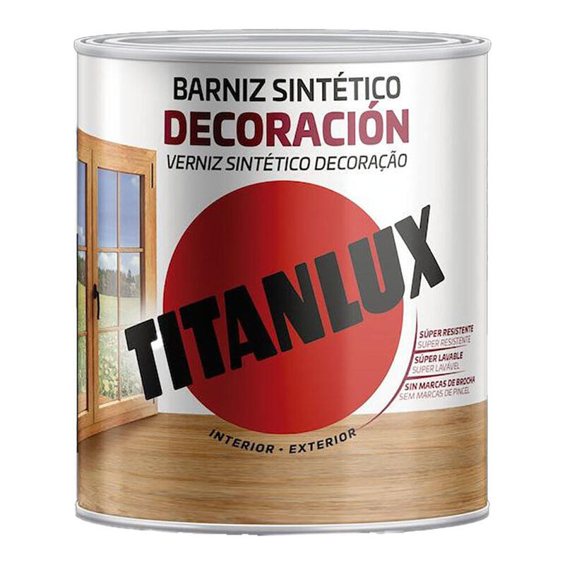 Barniz Sintético Decoración Satinado Teca 750ml Titanlux M11100934