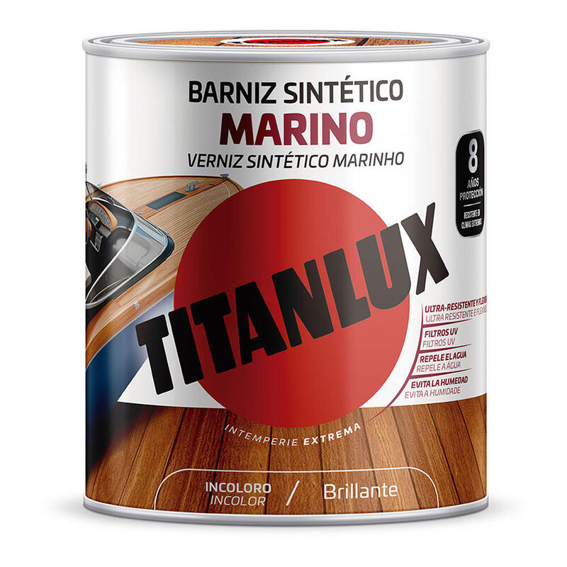 Barniz Sintético Marino Brillante Incoloro4l Titanlux M13100004