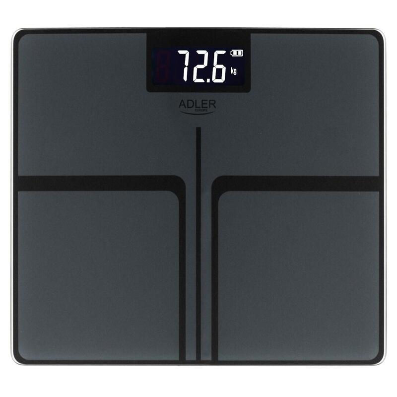 Báscula De Baño Adler Ad 8194 Con Tiras Usb C Recargable, 180 Kg, Precisión De 100 G