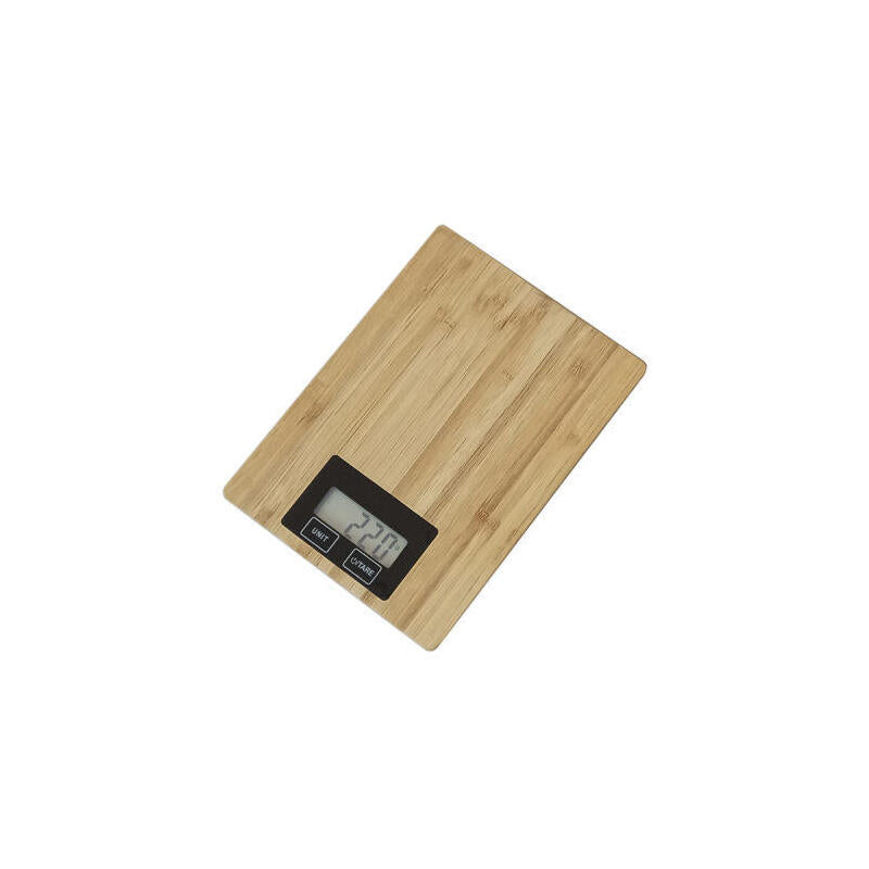 Báscula De Cocina Omega Digital De Bambu