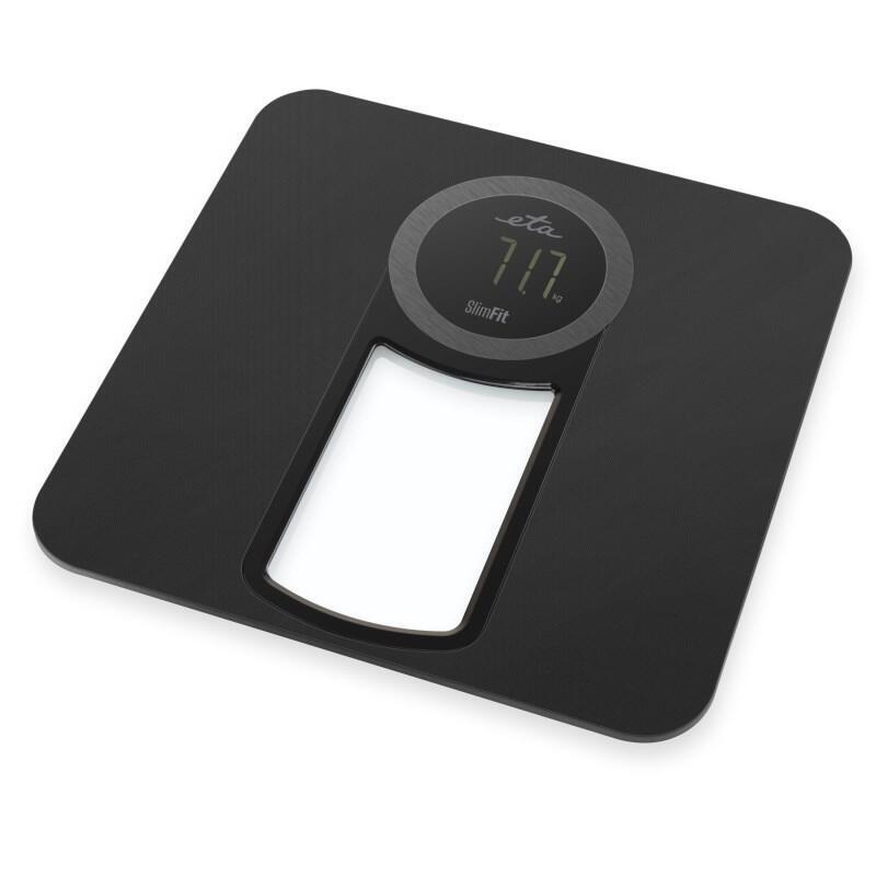 Báscula Eta Eta978190000 Personal Corporal, Máximo 150 Kg, Resolución 100 G, Carga Usb C, Batería 3,7 V Li-Ion, 200 Mah, Negra