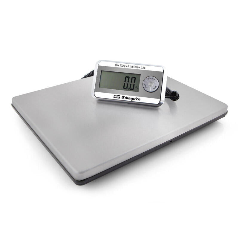 Bascula Orbegozo Pc 5500 De Acero Inoxidable - Cordon Extensible - Pantalla Retroiluminada - Capacidad Maxima 200kg -