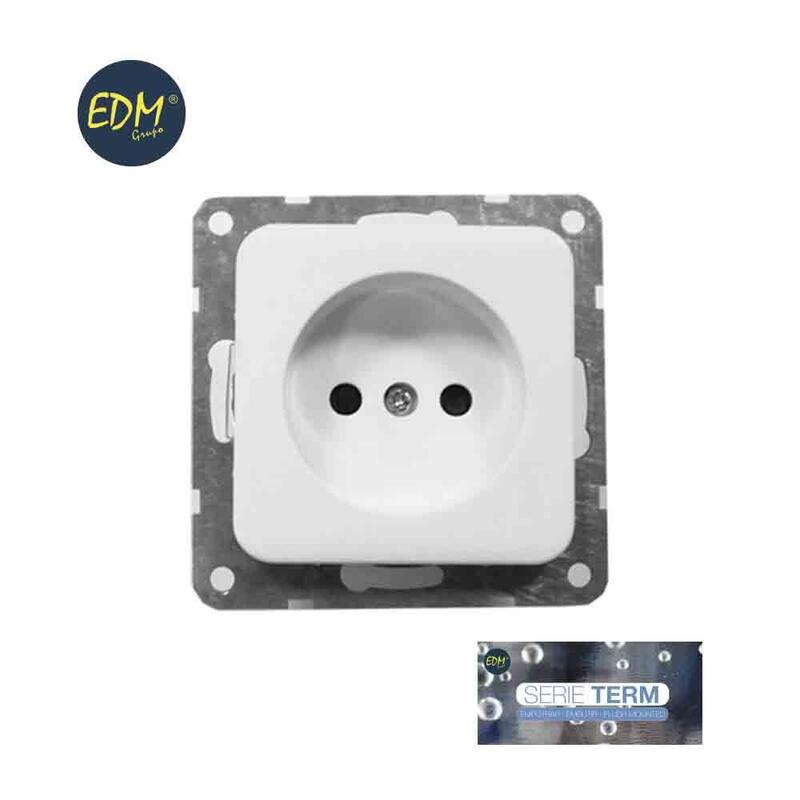 Base 10-16a Empotrar "Serie Term" Blanco 70x35x70mm (Bolsa Blister)