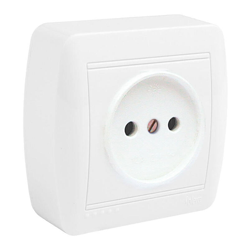 Base Fija 2p Con Obturador Superficie Mural 74 X 72 X 28 Mm