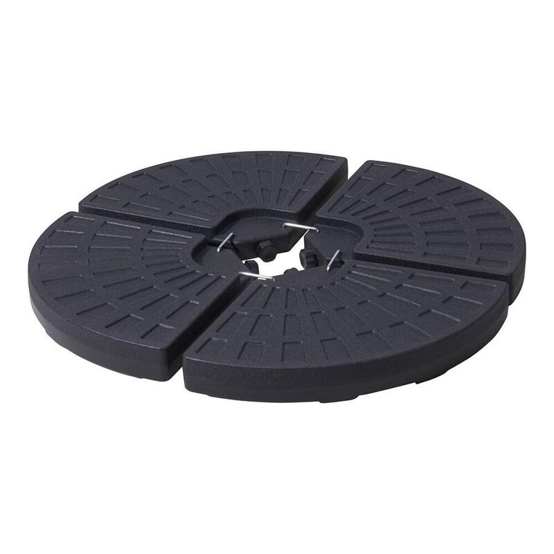 Base Negra Para Sombrilla 4 Piezas, 48 X 48 X 7,5 Cm