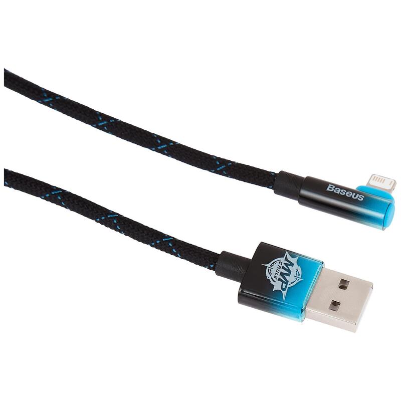Baseus Data Cable Lightning 2.4a 1mt Mvp 2 Elbow-Shaped Blue Cavp000021