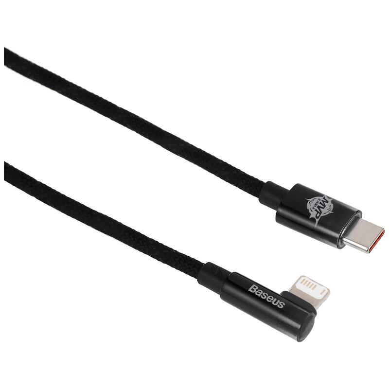 Baseus Data Cable Lightning 2.4a 2mt Mvp 2 Elbow-Shaped Black Cavp000101