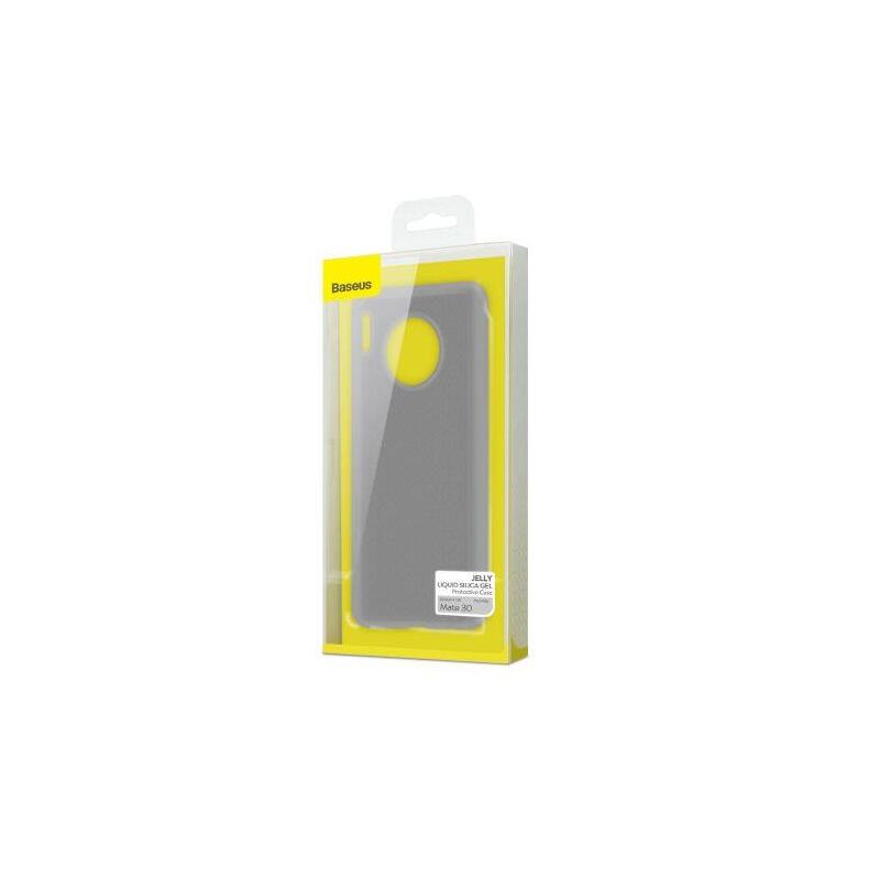 Baseus Huawei Mate 30 Case Jelly Liquid Silica Gel Transparent Black (Wihwmate30-Gd01)