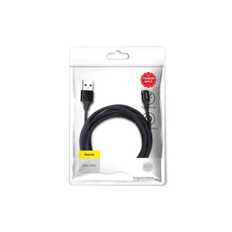 Baseus Lightning Yiven Apple Cable 1.5a 3m Black (Calyw-C01)