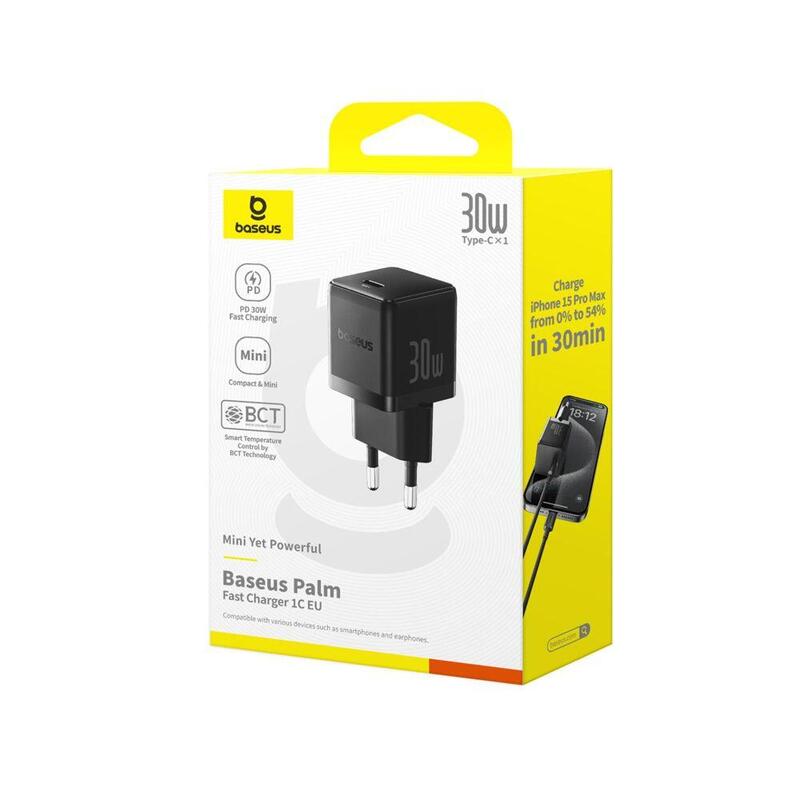 Baseus Palm Usb C Ladegerät 30w Eu Schwarz