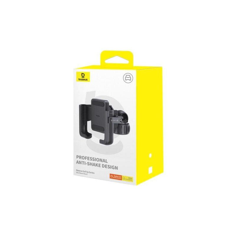 Baseus Phone Holder Gotrip Series For Bike, Scooter, Moped (5.7 - 7.2 Inch), Black (C40572301111-01)