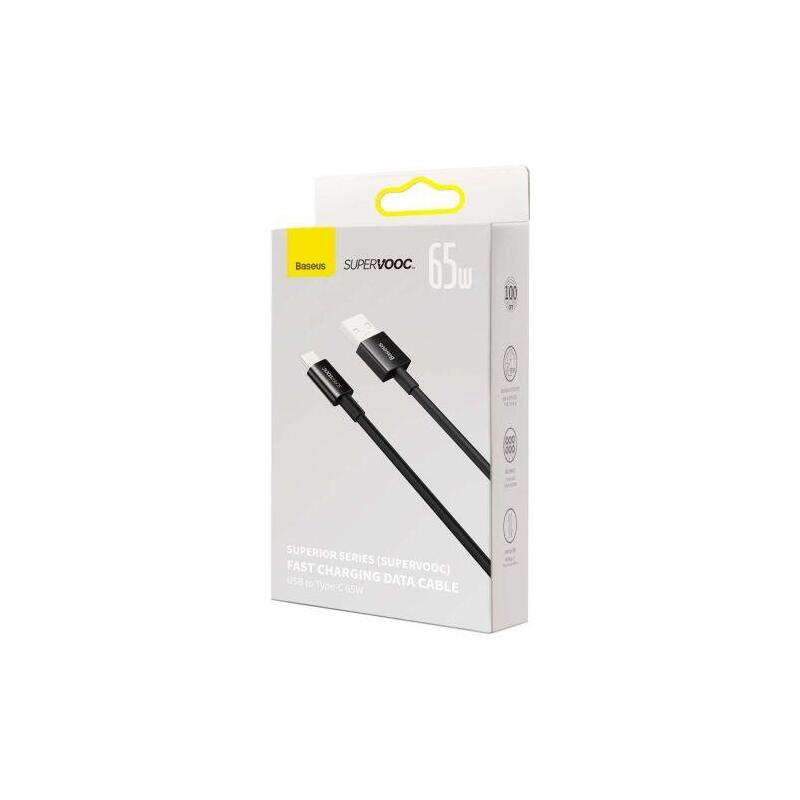 Baseus Superior Series Usb Do Usb-C, 65w, 1m (Negro)