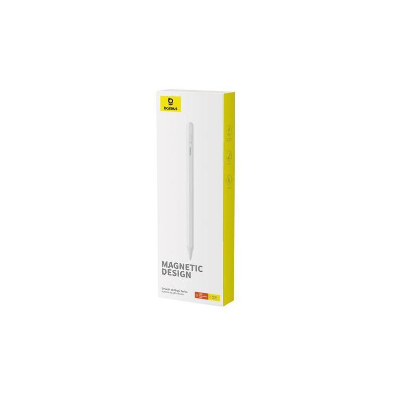 Baseus Tablet Tool Pen Smooth Writing 2 With Led Indicator For Ipad With Cable (Type-C 3a 0.3m) White (P80015802213-02)