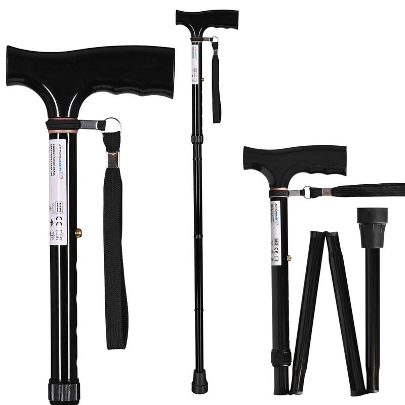 Bastón Plegable Para Discapacitados Actionmed Negro