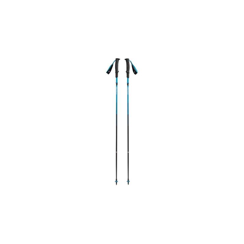 Bastones De Trekking Black Diamond Distance Carbon Z, Equipamiento De Fitness Antracita/Azul, 1 Par, 120 Cm Bd11255440071201