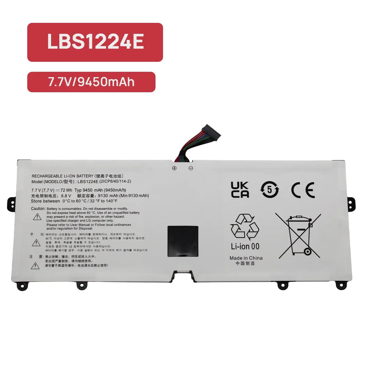 Batería Para Lg Gram 2018 13Z980 13Z970 14Z980 15Z980 15Z980-G.Aa52C Lbs1224E