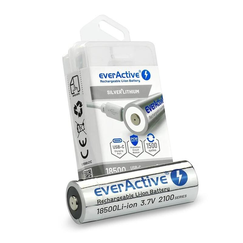 Batería 18500 3,7v Li-Ion 2100 Mah Usb-C