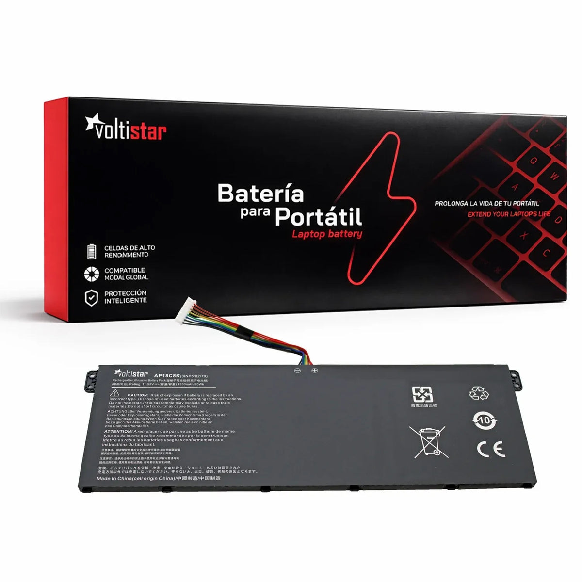 Batería Para Portátil Acer Chromebook Cb314-1H Cb314-1Ht Cb314-2Ht 11.4V
