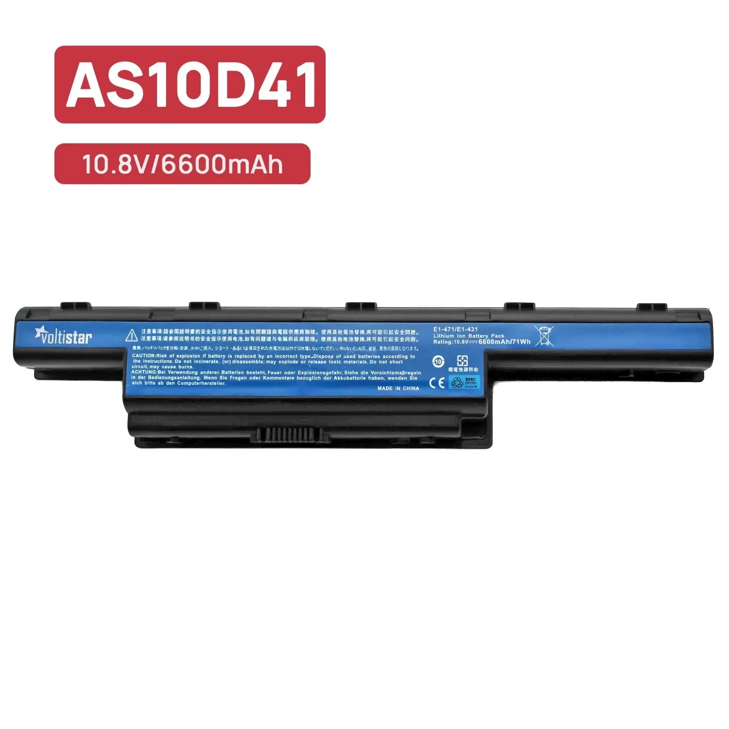Batería De Alta Capacidad Para Portátil Acer Travelmate 4370 4370G 4740 4740G 4750 6600 Mah