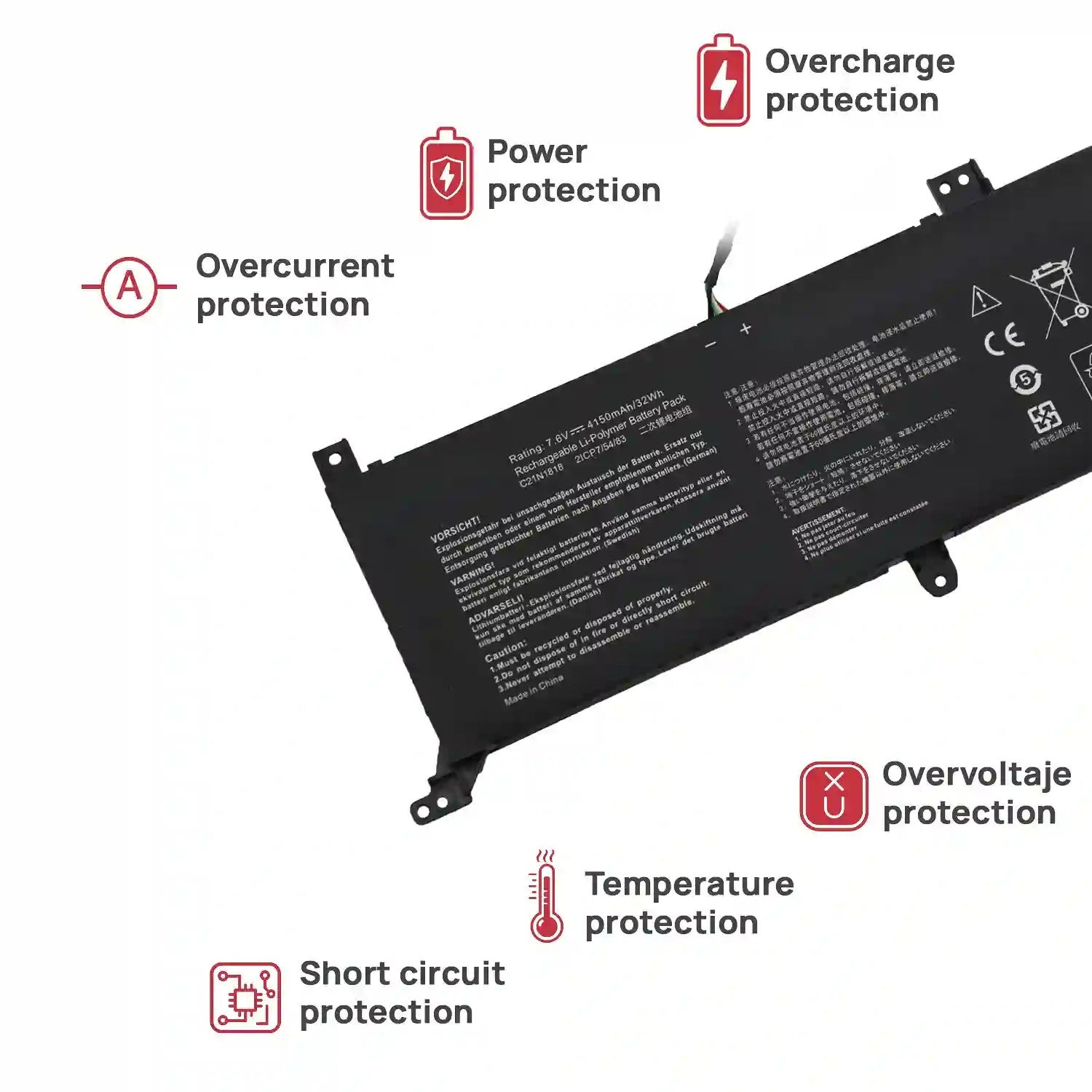 Batería Para Portátil Asus F515 F515E F515Ea F515J F515Ja F515Jp F515M F515Ma 7.7V