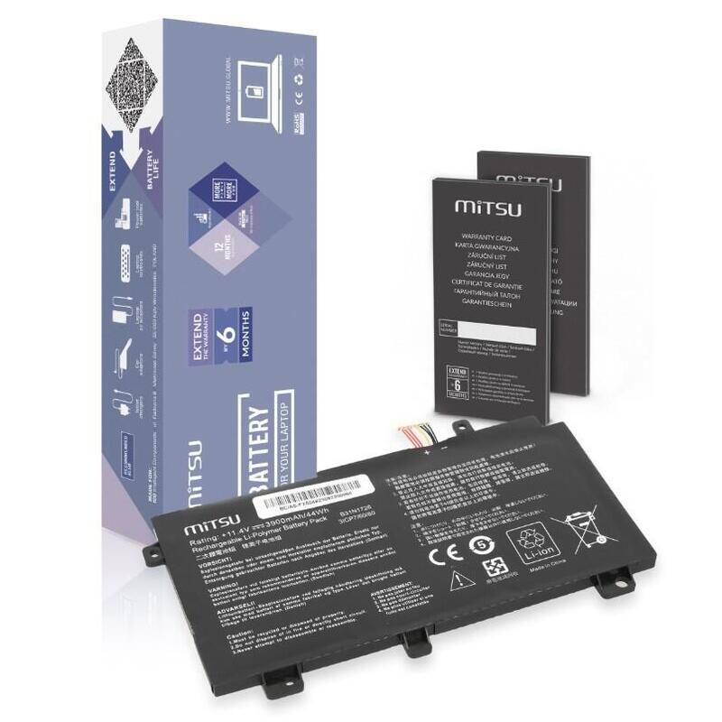 Batería B31n1726 Asus Fx504 Fx505 Fx80g 3900 Mah (44 Wh) 11.4v