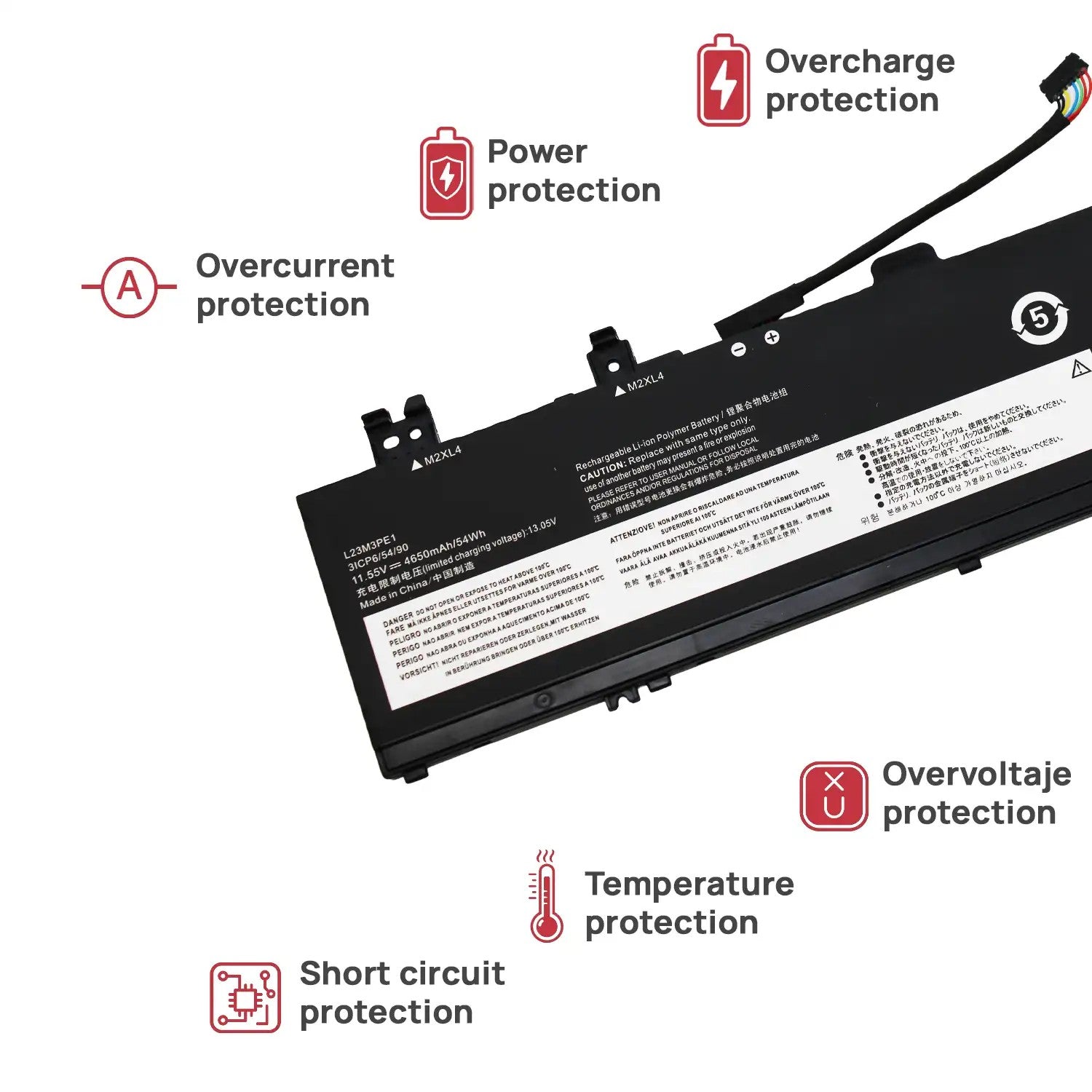 Batería Para Portátil Lenovo Ideapad 5 2-In-1 14Ahp9 14Iru9 16Ahp9 | L23M3Pe1 11.55V