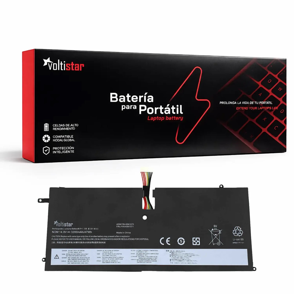 Batería Para Portátil Lenovo Thinkpad X1 Carbon 3444 3448 3460 45N1070 45N1071