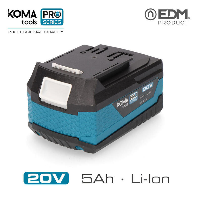 Bateria Li-Ion 20v 5.0a 7,5x11,7x6,3cm Koma Tools Pro Series Battery
