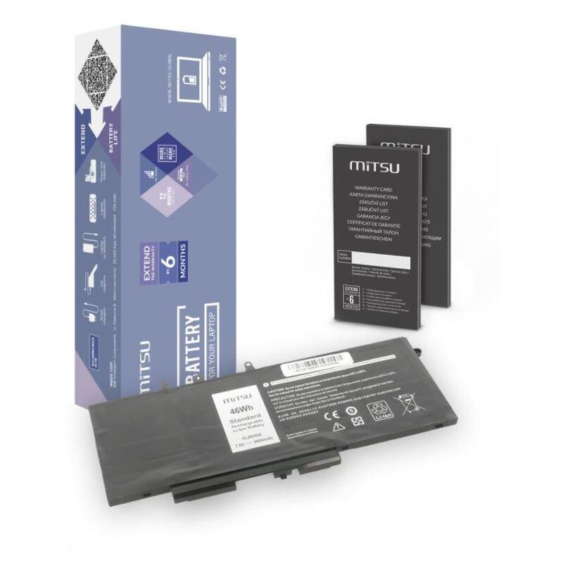 Bateria Mitsu Para Dell Bc/De-5490 6000mah(46wh)7.6v