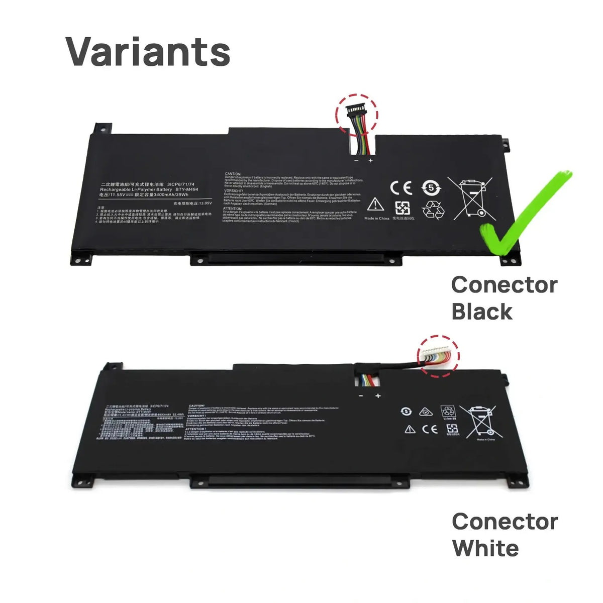 Batería Para Portátil Msi Bty-M494 Ms-14C1 Ms-14D Ms-1551 Ms-1562