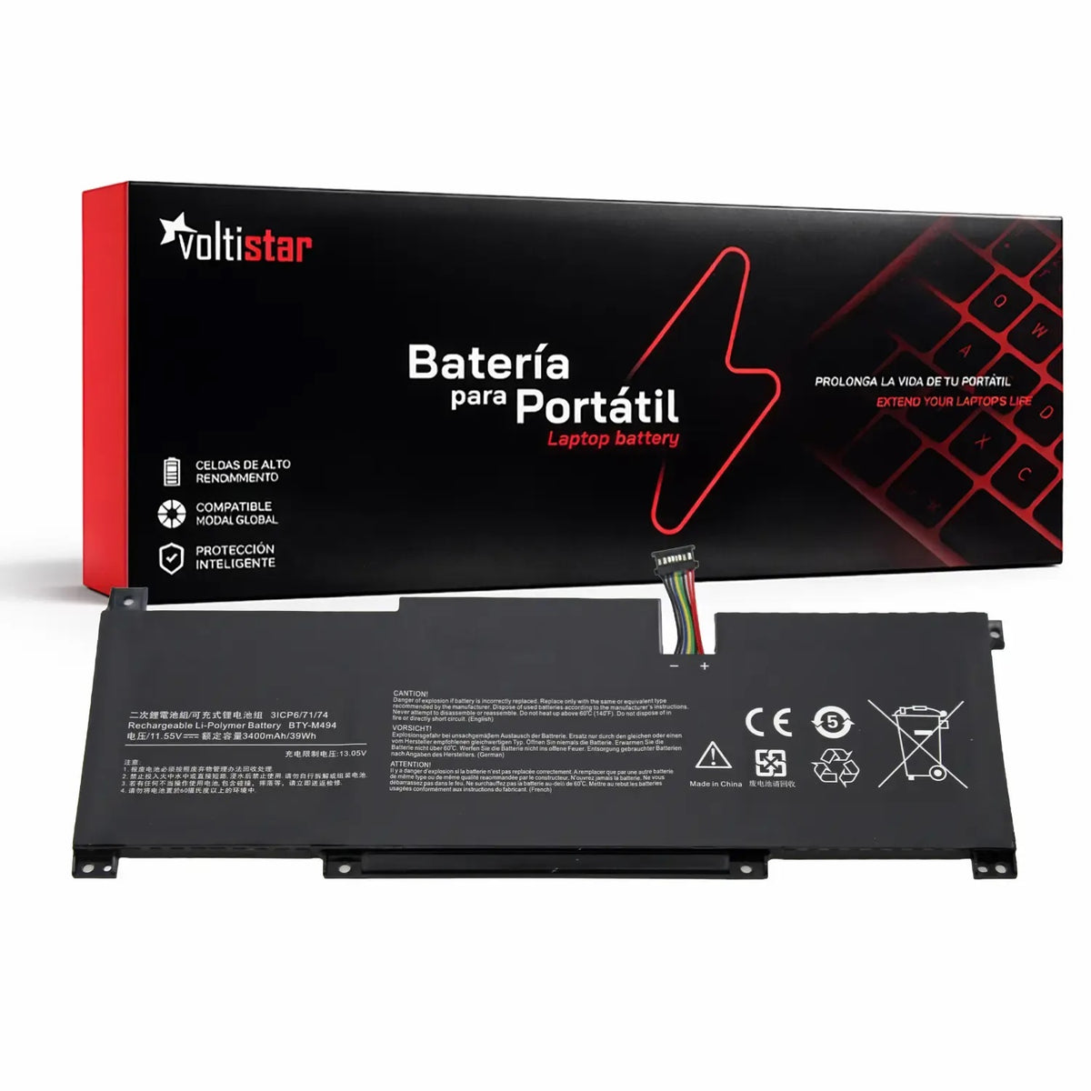 Batería Para Portátil Msi Modern 15 B12M 14 A10Sc
