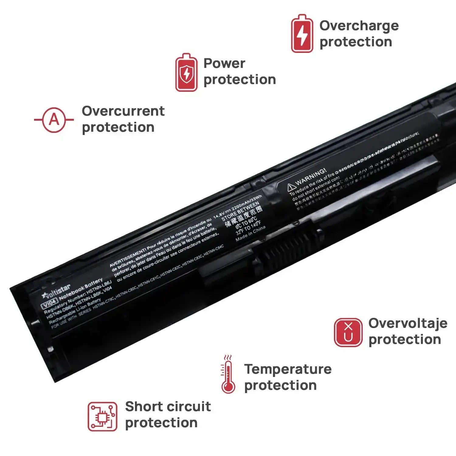 Batería Para Portátil Hp Vi04 14T-U000 14T-U100 14-U000 14-U001La 14-U001Tx 14-U002Tx