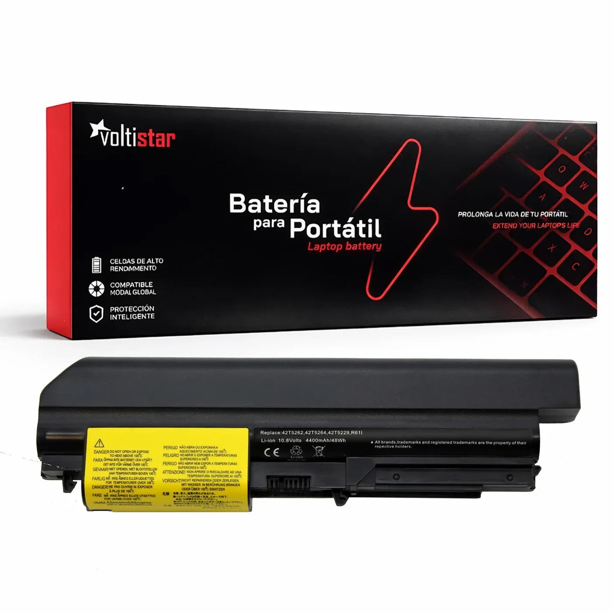 Batería Para Portátil Lenovo Thinkpad R61 T61 R61I R61E 42T5227